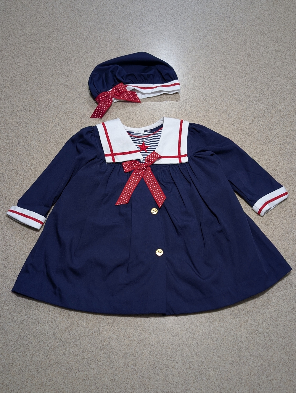 NWOT Vintage Girls 3-piece Sailor Outfit 24 Months
